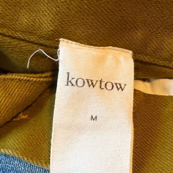 Wide-Leg Boot-Cut Pants in Olive Green - Picture 3 of 6